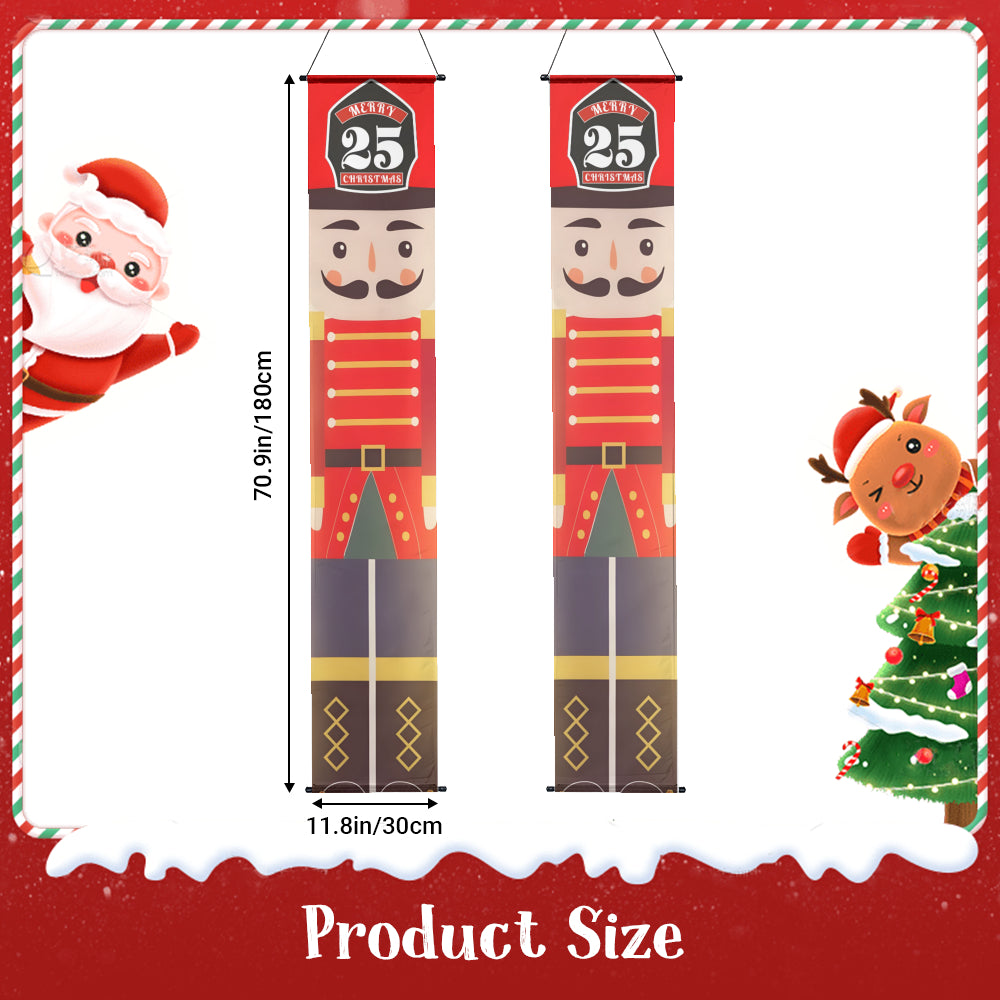 Christmas Nutcracker Porch Banner - Door Couplet Decorations