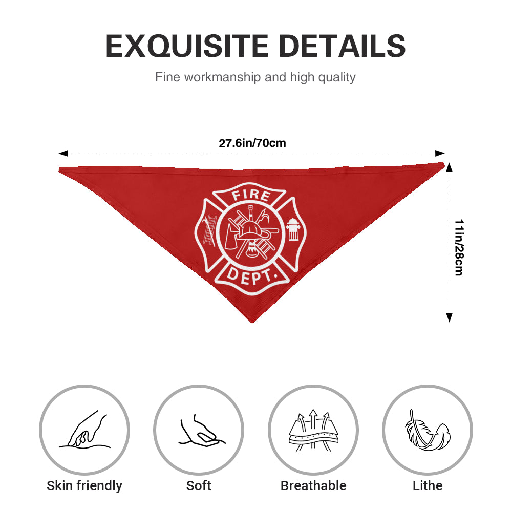 Feuerwehr-Hundehalstuch – Rotes Kopftuch für Feuerwehrleute