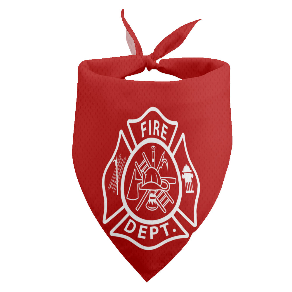 Feuerwehr-Hundehalstuch – Rotes Kopftuch für Feuerwehrleute