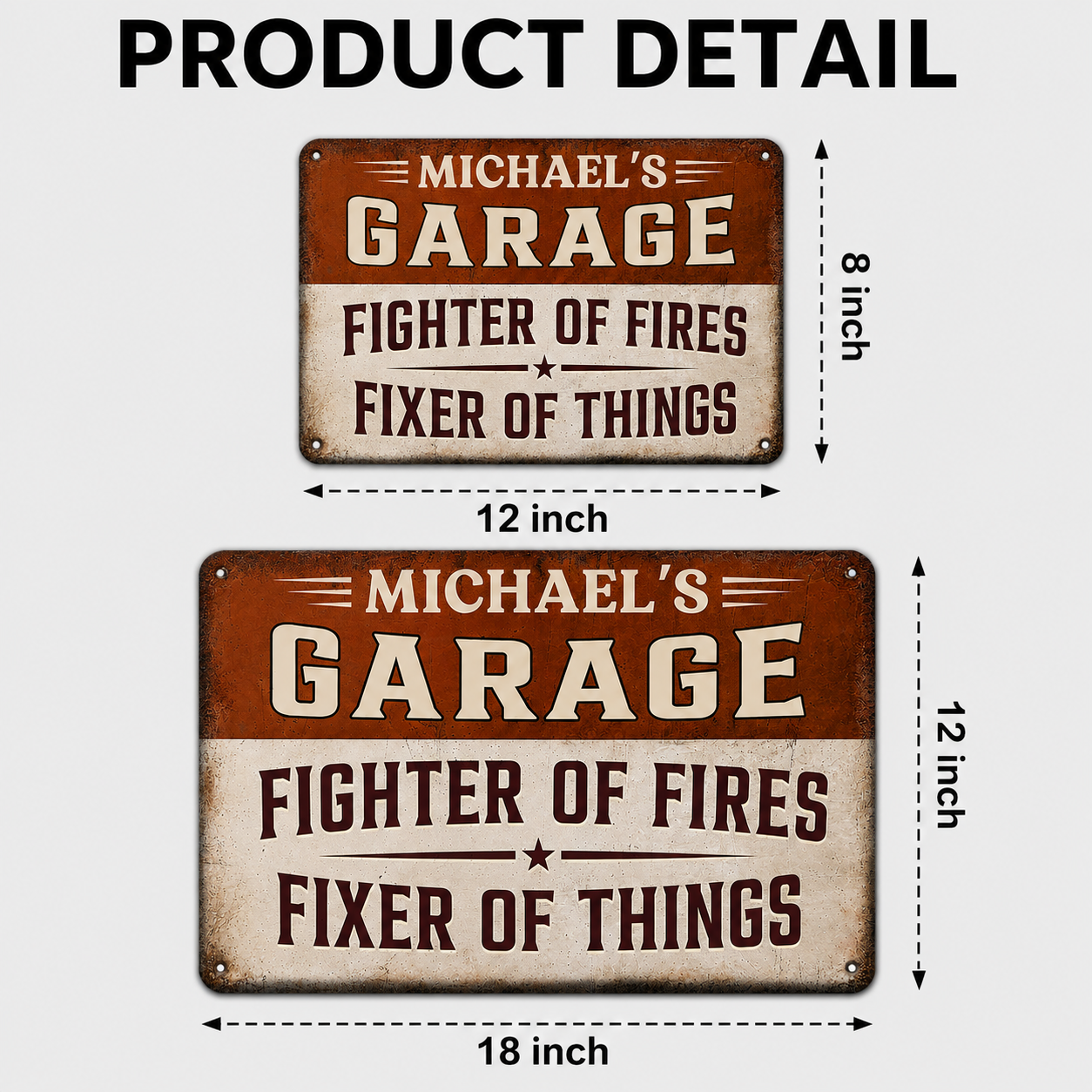 Personalized Firefighter Garage Sign – Fighter of Fires, Fixer of Things