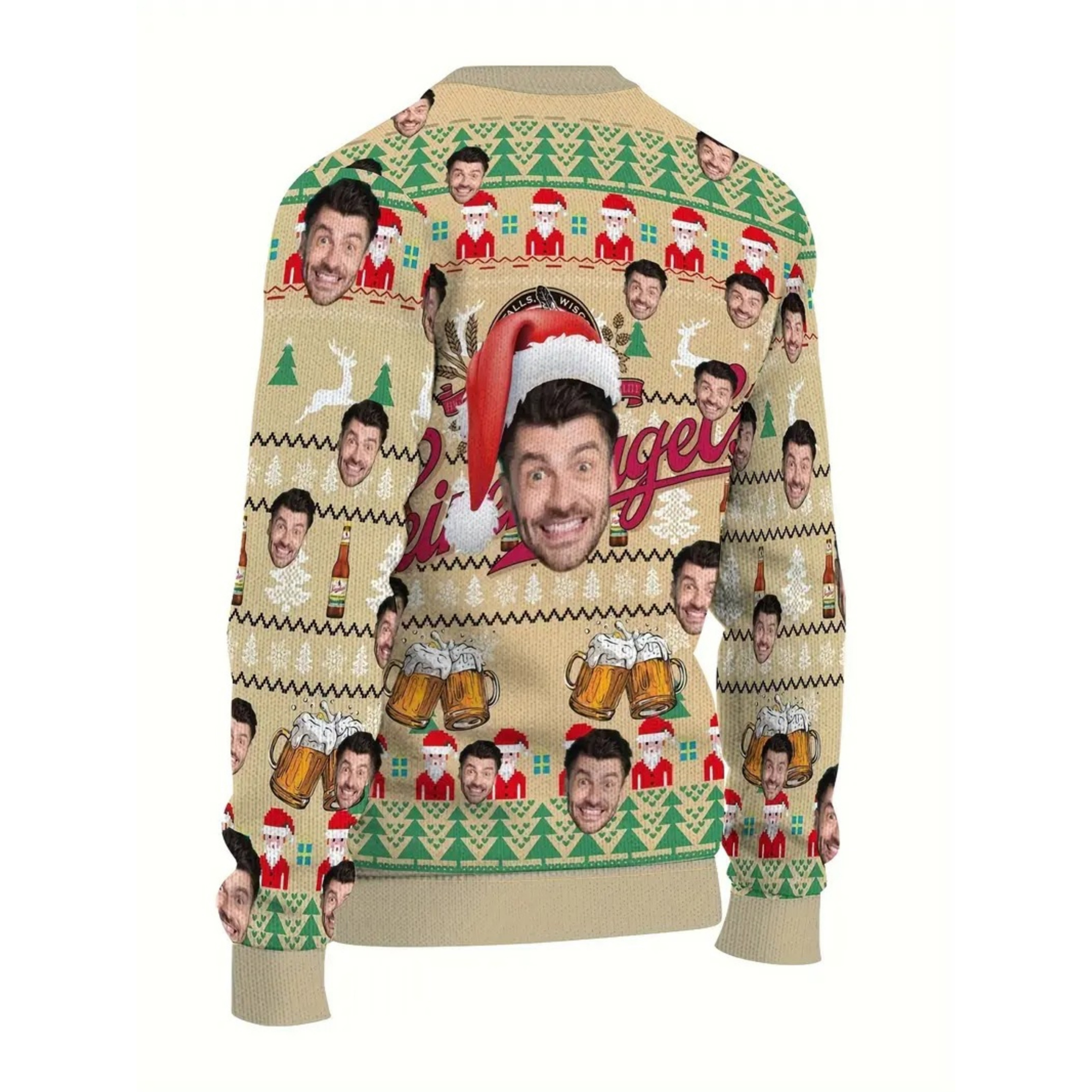 Custom Face Ugly Christmas Sweater - Personalized Photo