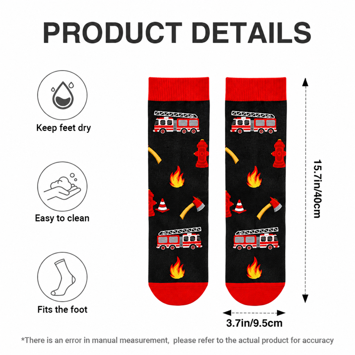 Funny Firefighter Crew Socks | This Fireman Is Off Duty