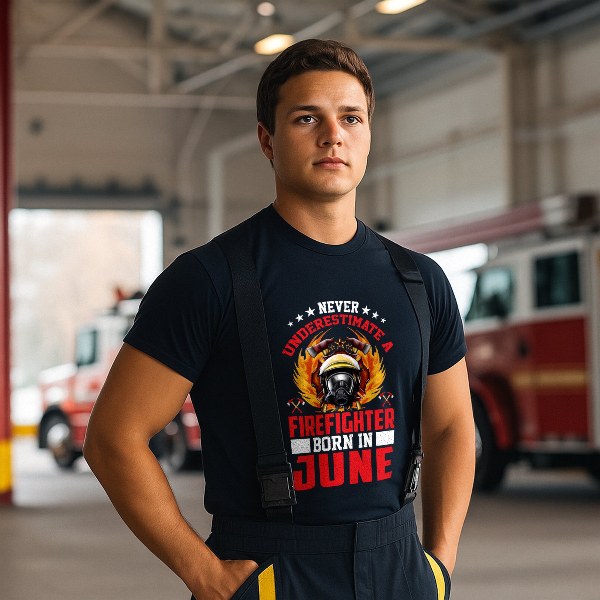 June Birthday Firefighter Hero T-shirt