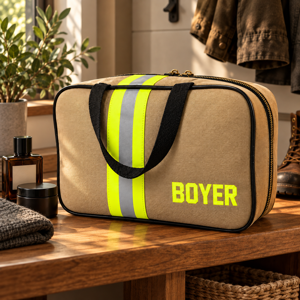 Personalized Firefighter Hanging Travel Organizer Bag
