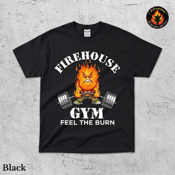 Vintage firefighter shirt with red fire truck and gold "Not Old Just Vintage" text on navy or black cotton tee