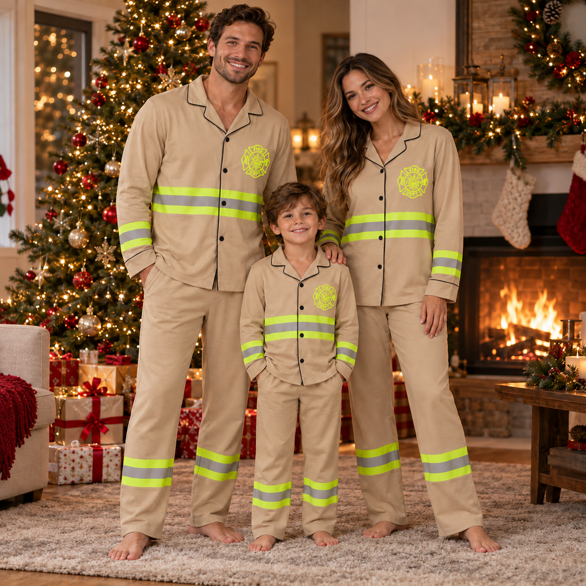 Firefighter Pajama Set for Adults | Christmas Matching Family Pajamas