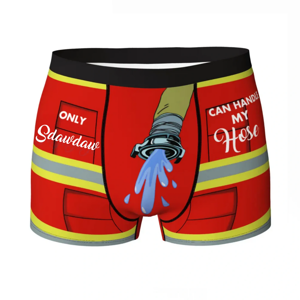 Personalized Funny Firefighter Boxer Briefs with Custom Name