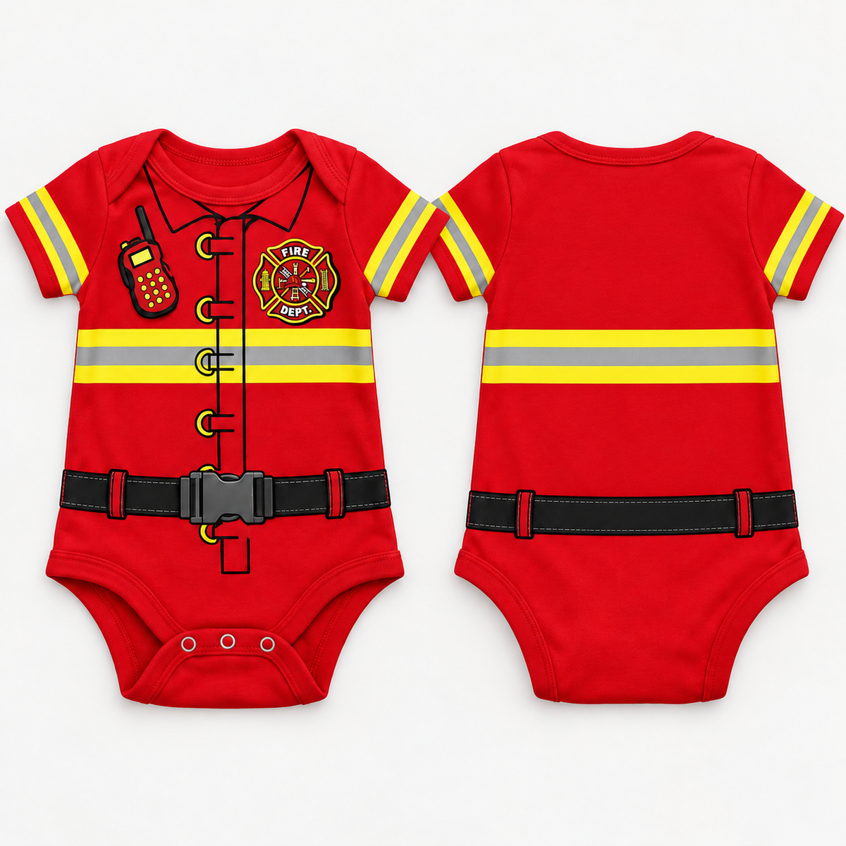 Feuerwehr Kleinkind T-Shirt mit Malteserkreuz – Wunschname vorne & optional hinten