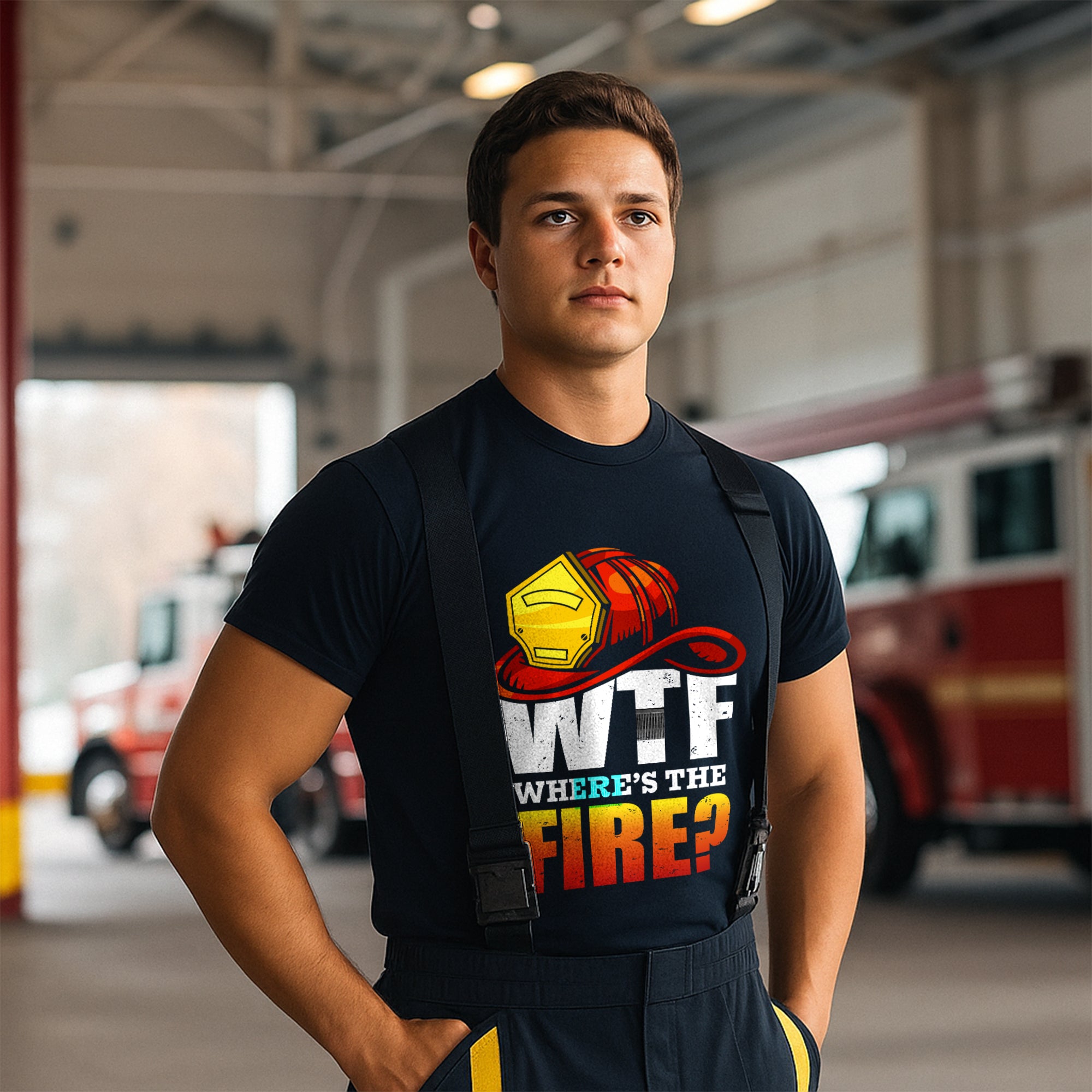 Firefighter WTF T-Shirt - Where's The Fire Funny Shirt