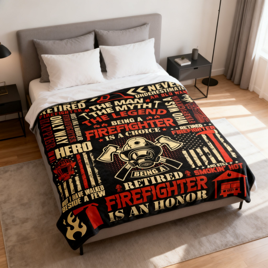 Retired Firefighter Blanket - Being A Retired Firefighter is an Honor