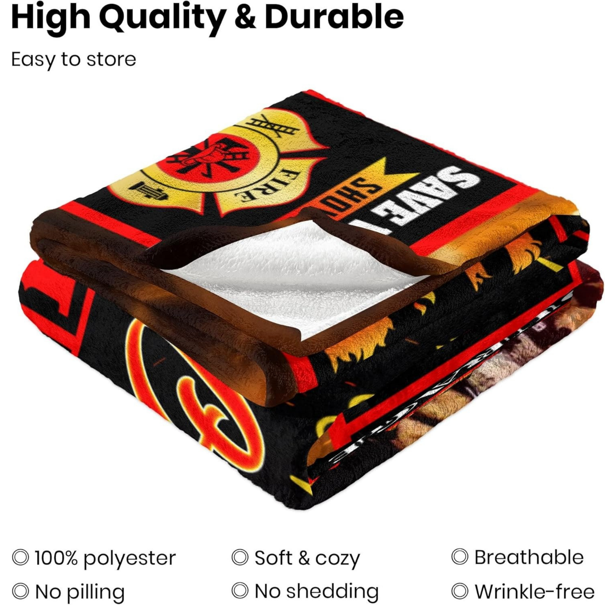 Firefighter Blanket for Firefighter - Multi Message Gifts