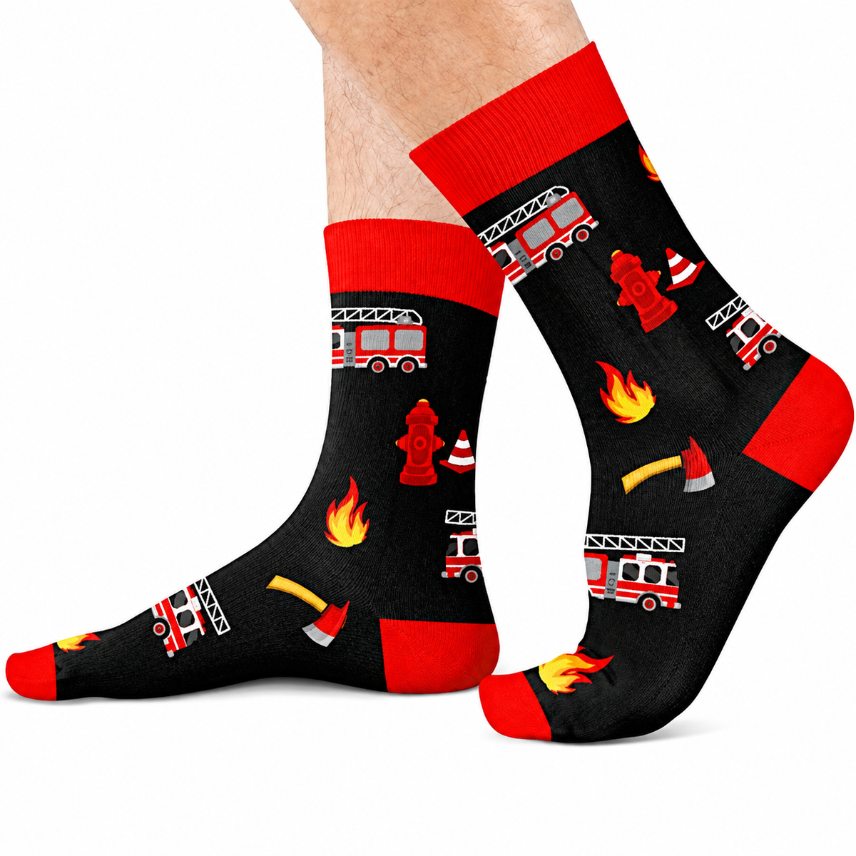 Funny Firefighter Crew Socks | This Fireman Is Off Duty