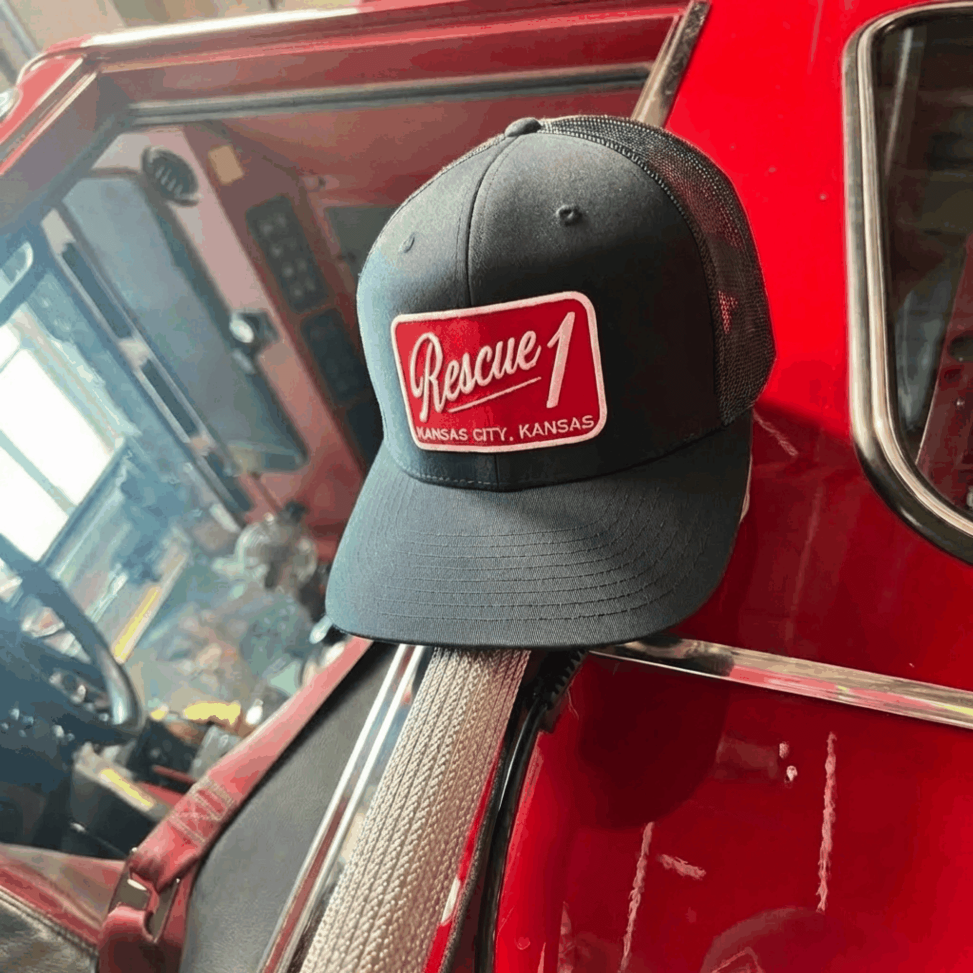Custom Fire Department Hat – Embroidered Trucker Cap | FireRescueTM - Firerescuetm LLC