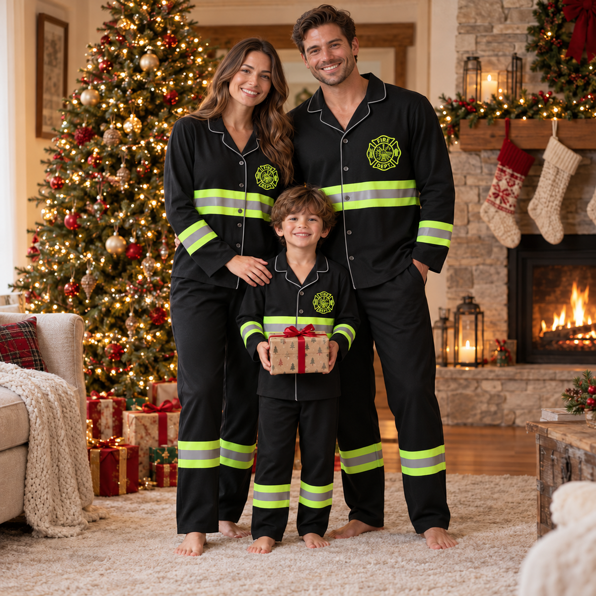 Firefighter Pajama Set for Adults | Christmas Matching Family Pajamas