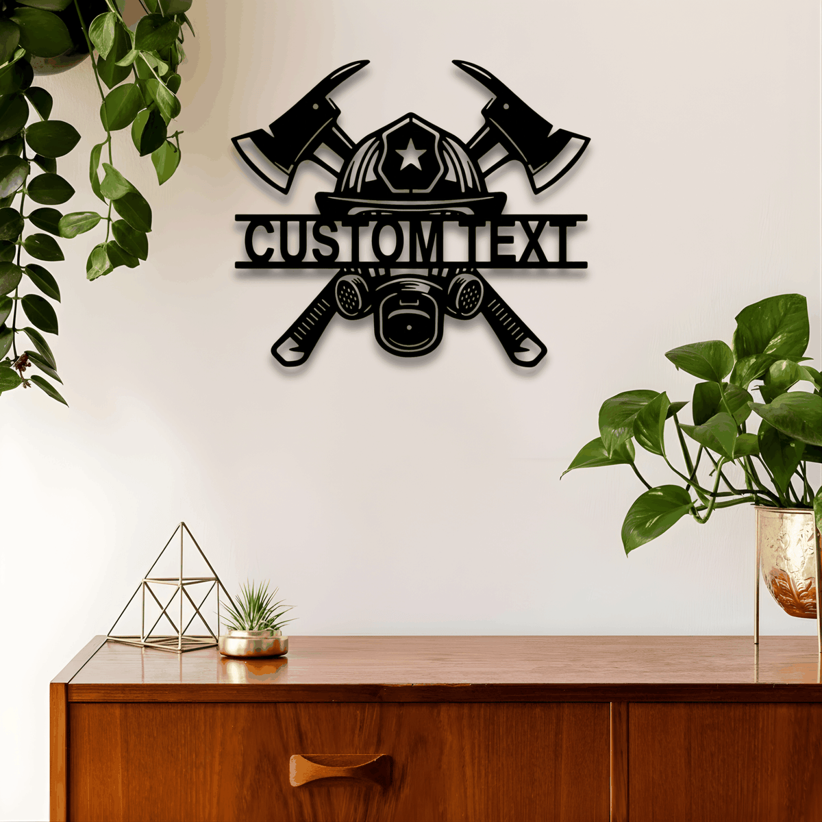 Personalized Firefighter Metal Sign Custom Name Axes Wall Art personalized-firefighter-metal-sign-custom-name-axes-wall-art