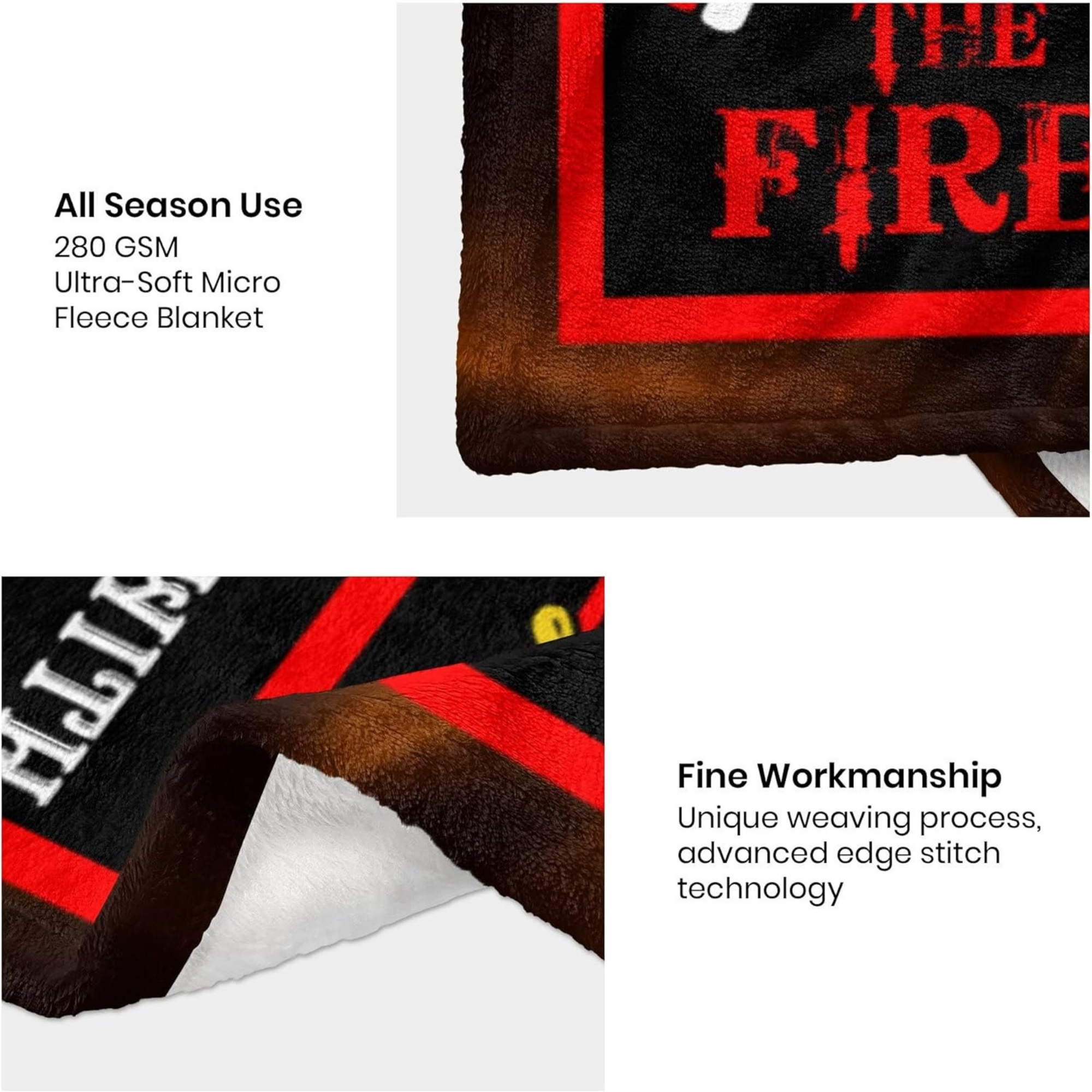 Firefighter Blanket for Firefighter - Multi Message Gifts