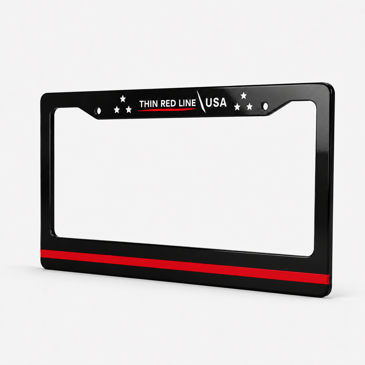 License Plate Frame - Thin Red Line