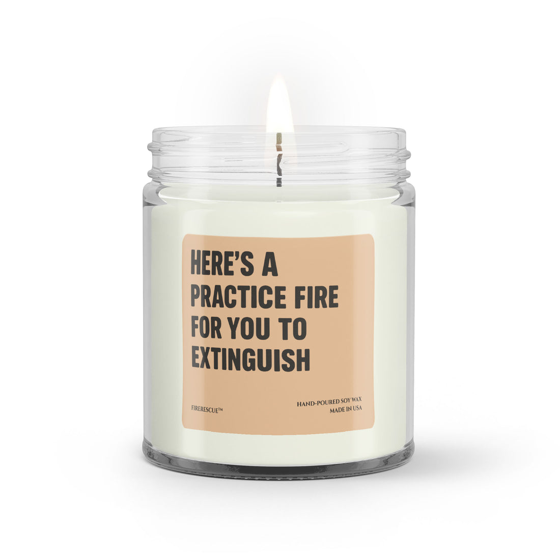 Funny Firefighter Candle