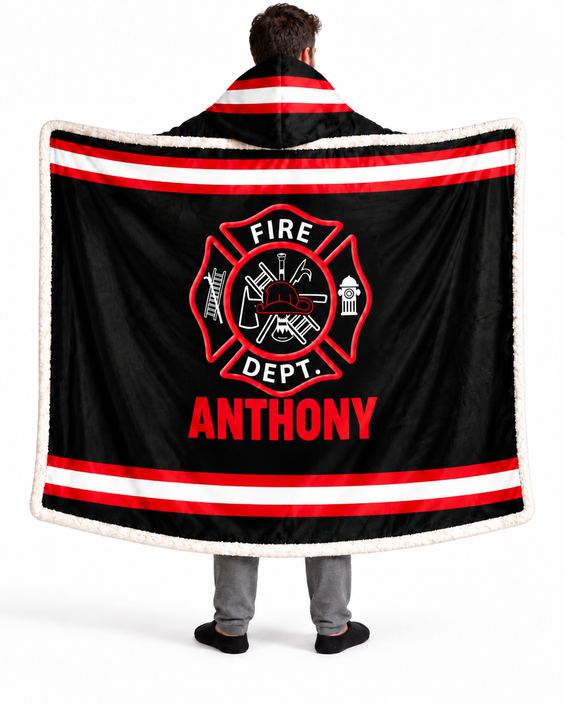 Personalisierte Feuerwehrdecke – Individuelles Design mit Feuerwehrnamen