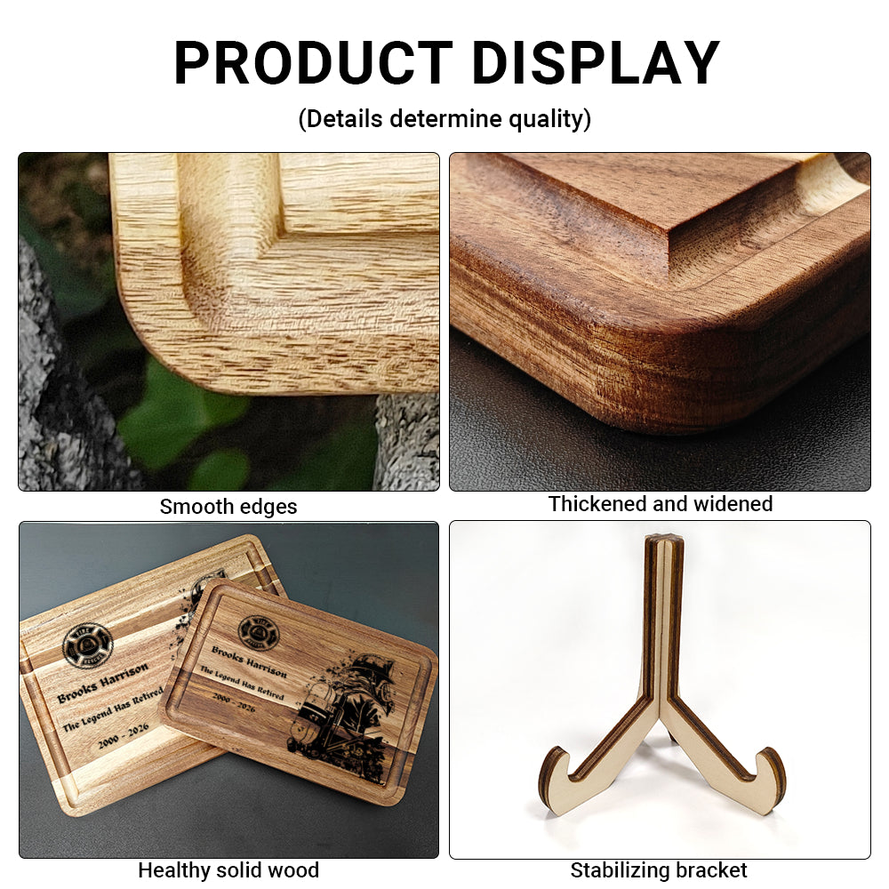 Firefighter Retirement Cutting Board - The Legend Has Retired Custom Wood
