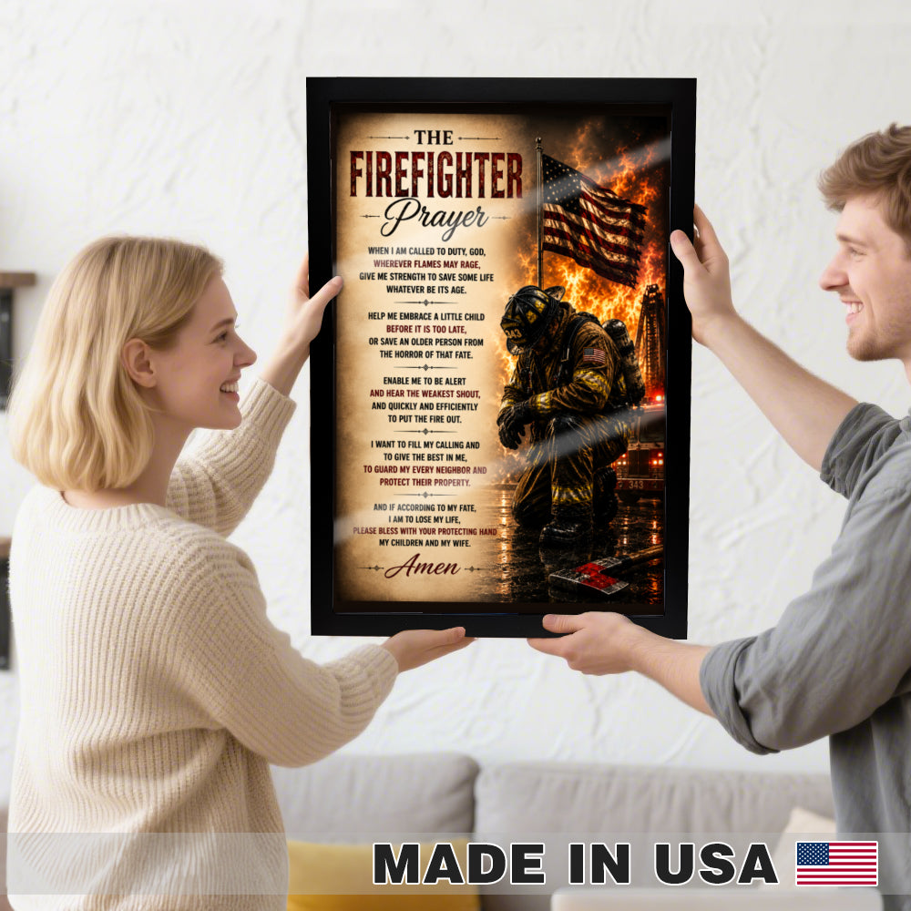 Firefighter Prayer Poster - Firerescuetm