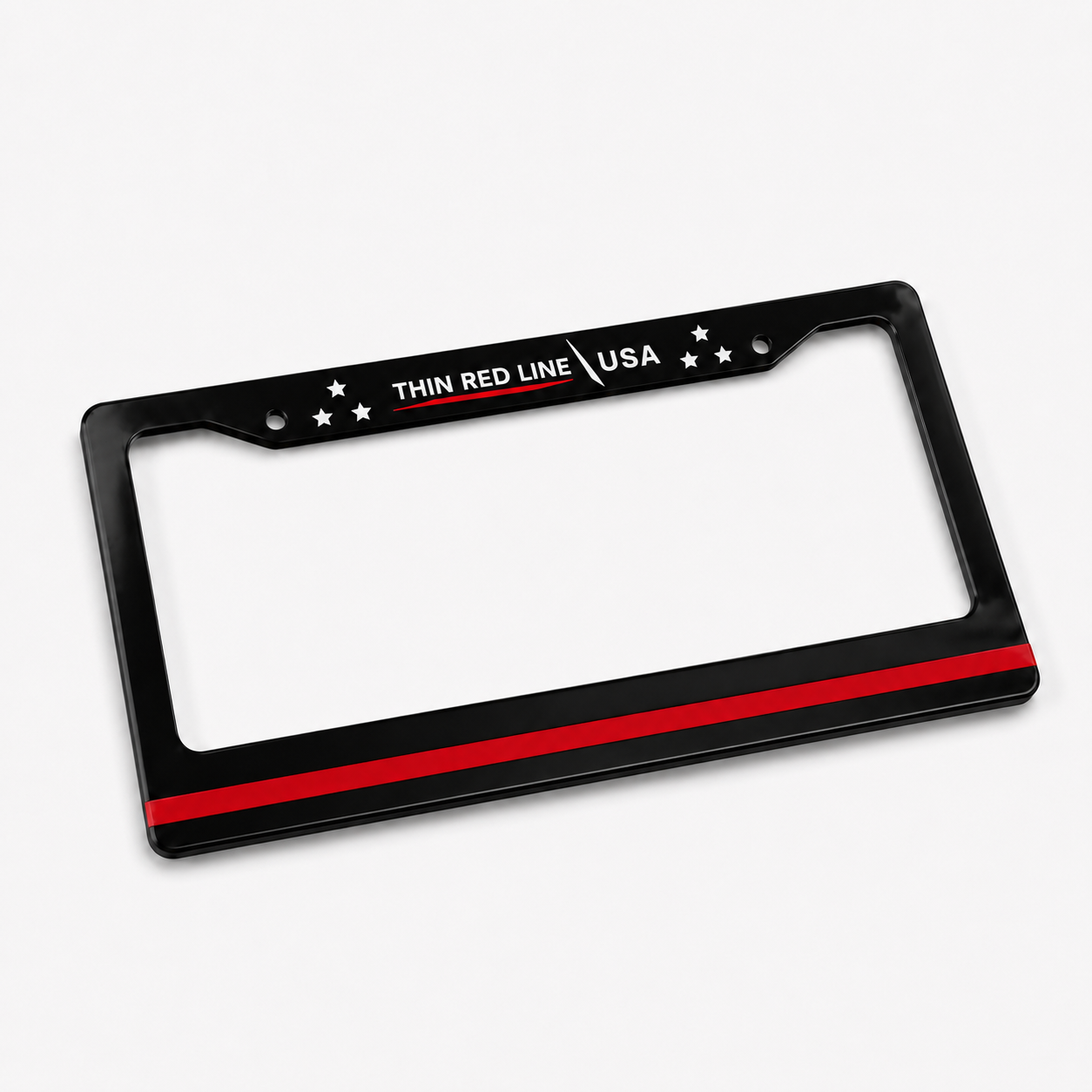License Plate Frame - Thin Red Line
