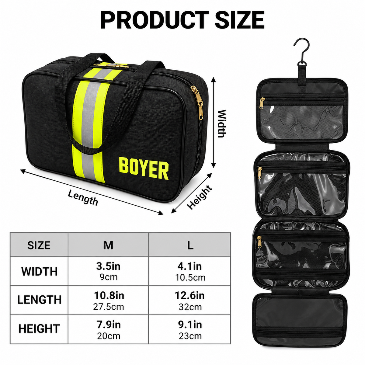 Personalized Firefighter Hanging Travel Organizer Bag