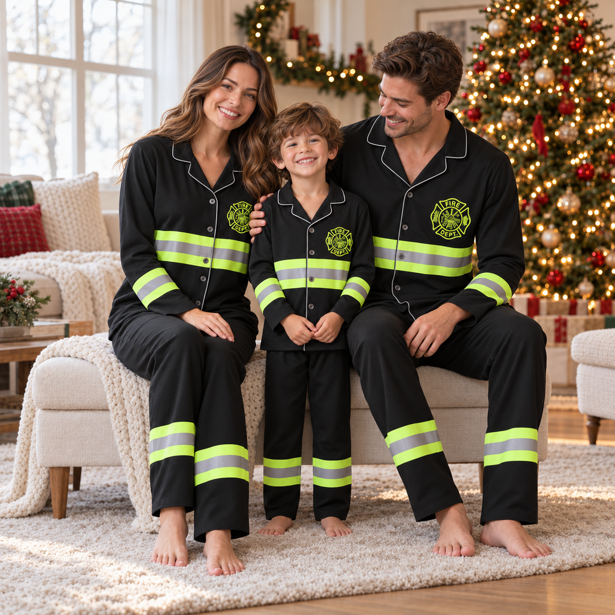 Firefighter Pajama Set for Adults | Christmas Matching Family Pajamas