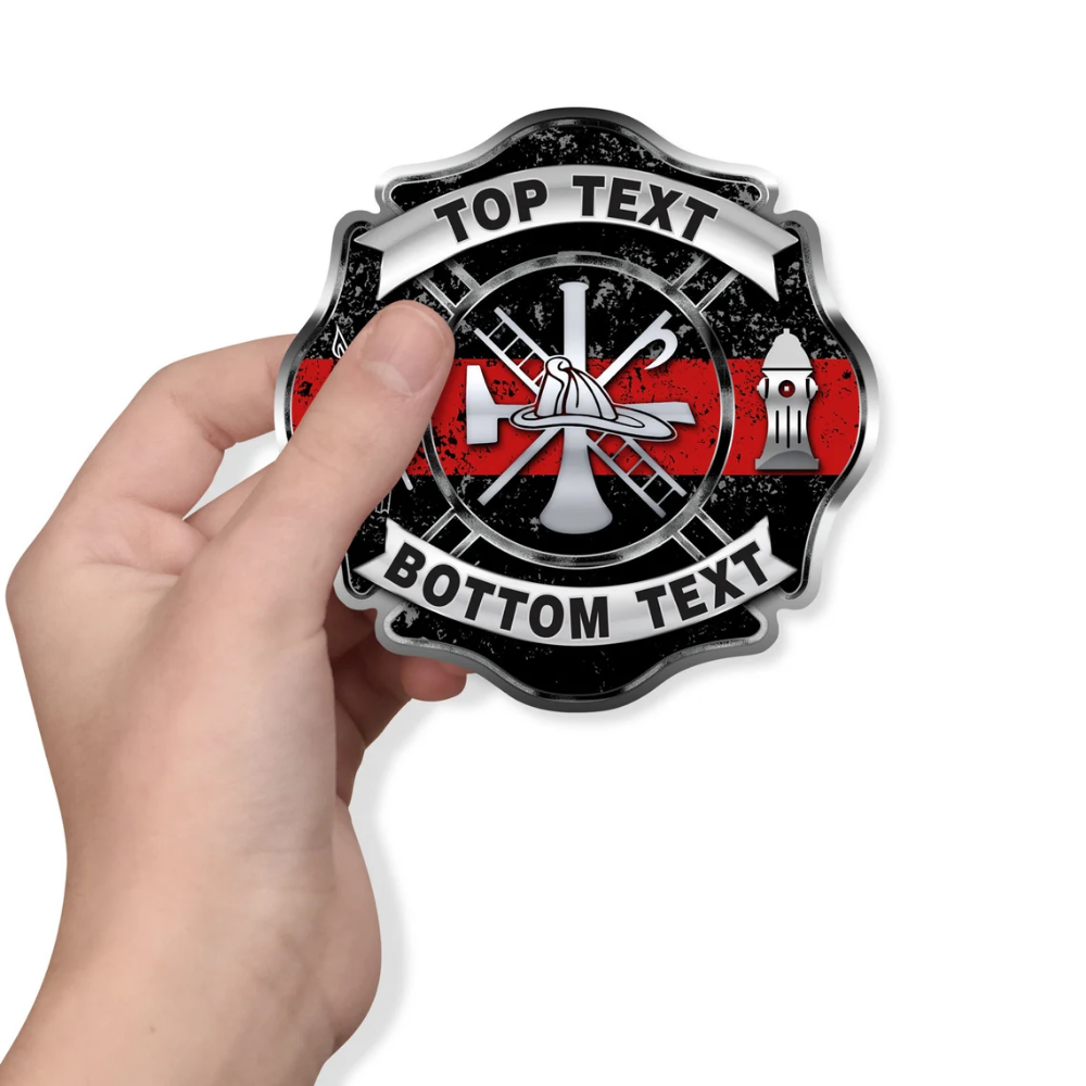 Custom Firefighter Thin Red Line Maltese Cross Stickers  - Car Truck vinyl decals