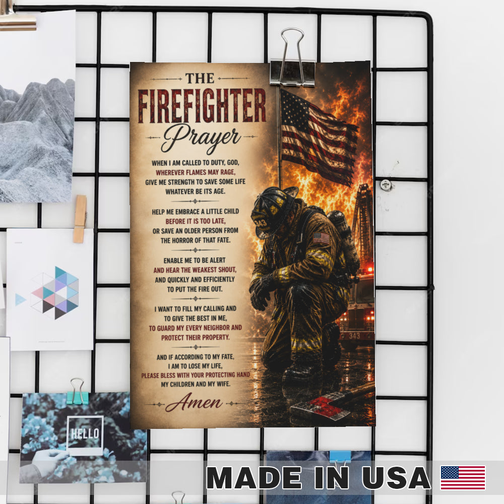 Firefighter Prayer Poster - Firerescuetm