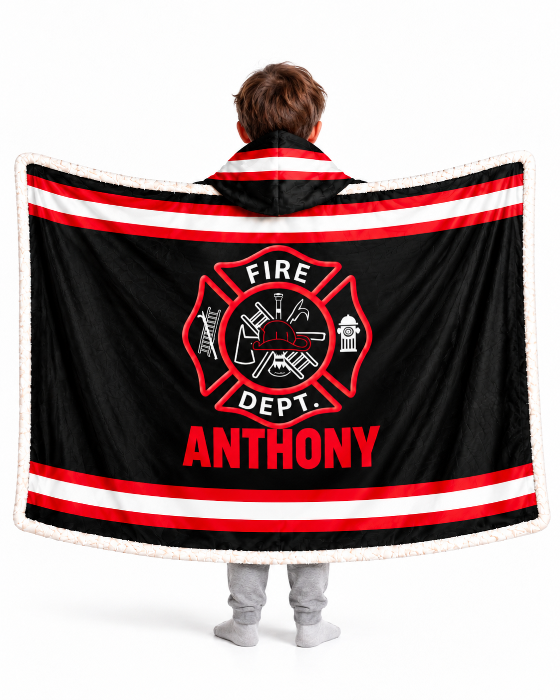 Personalisierte Feuerwehrdecke – Individuelles Design mit Feuerwehrnamen