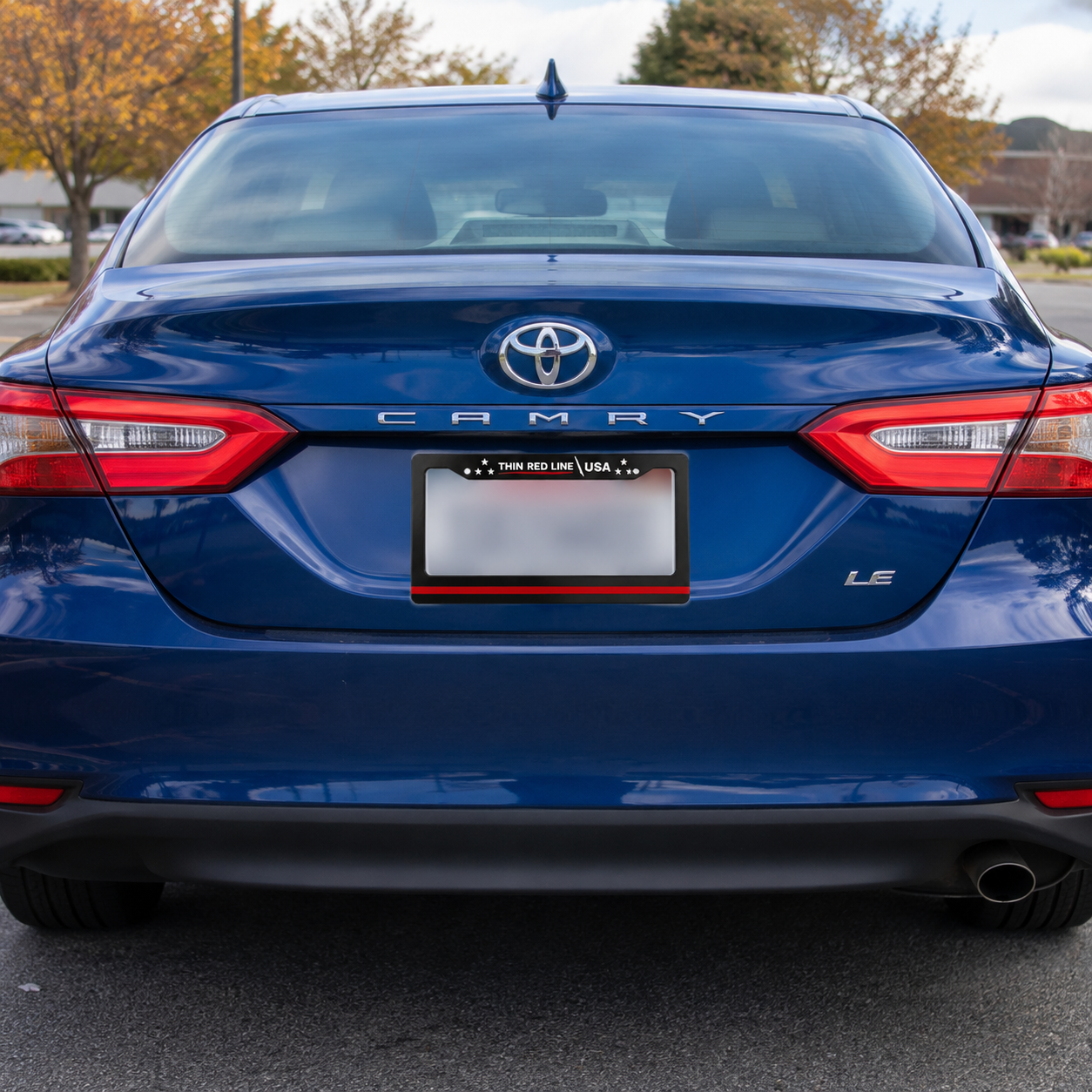 License Plate Frame - Thin Red Line