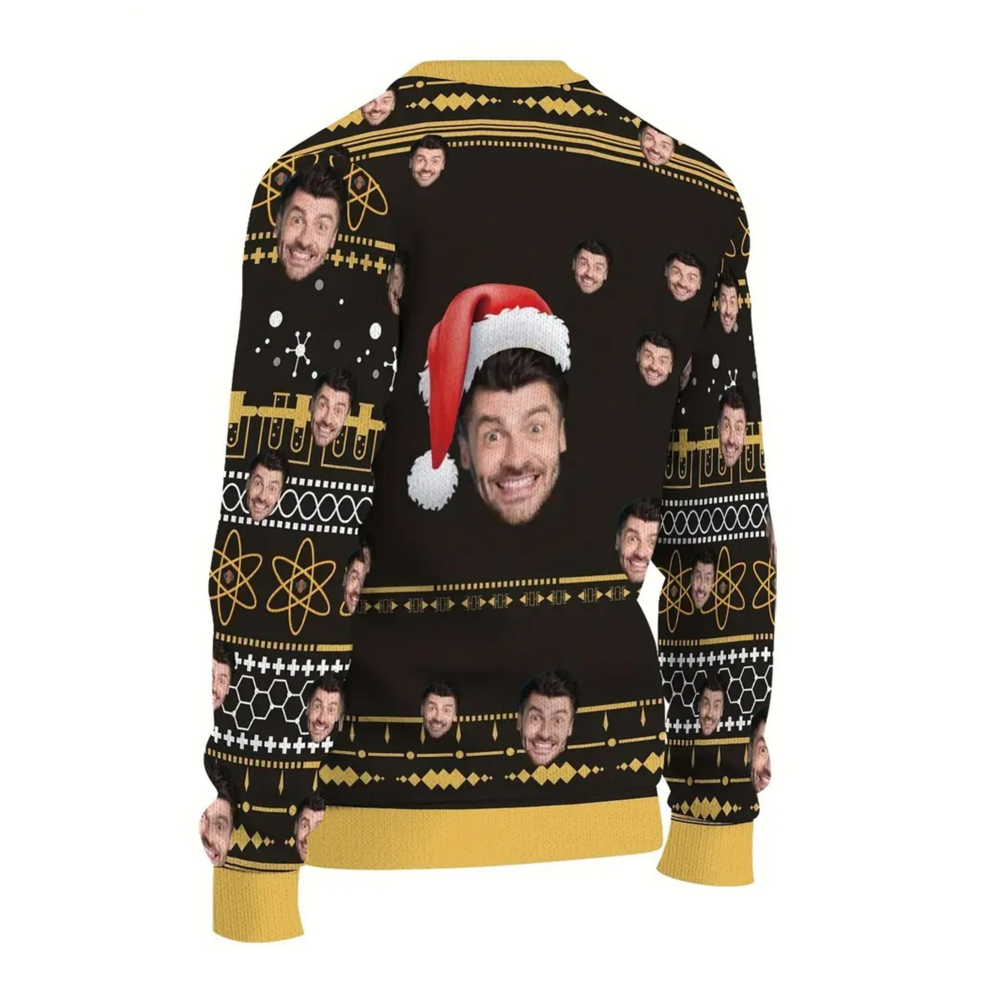 Custom Face Ugly Christmas Sweater - Personalized Photo Brown