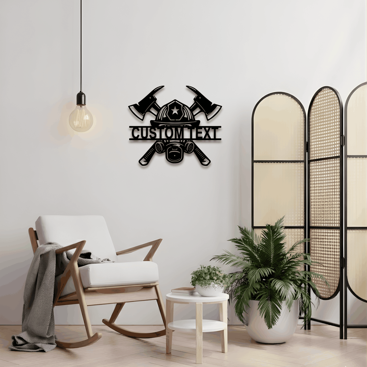 Personalized Firefighter Metal Sign Custom Name Axes Wall Art personalized-firefighter-metal-sign-custom-name-axes-wall-art