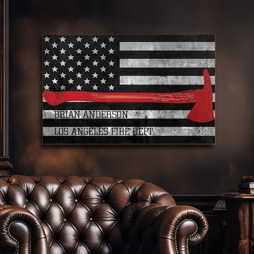 Custom Firefighter Axe Sign - Fireman Retirement Gift, Firefighter Sign, Firefighter Accessories