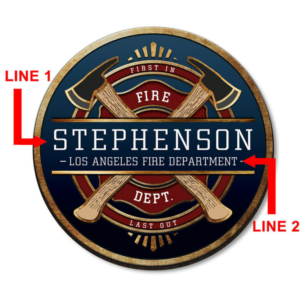 Firefighter Circle Axe Wood Signs - Custom Gifts
