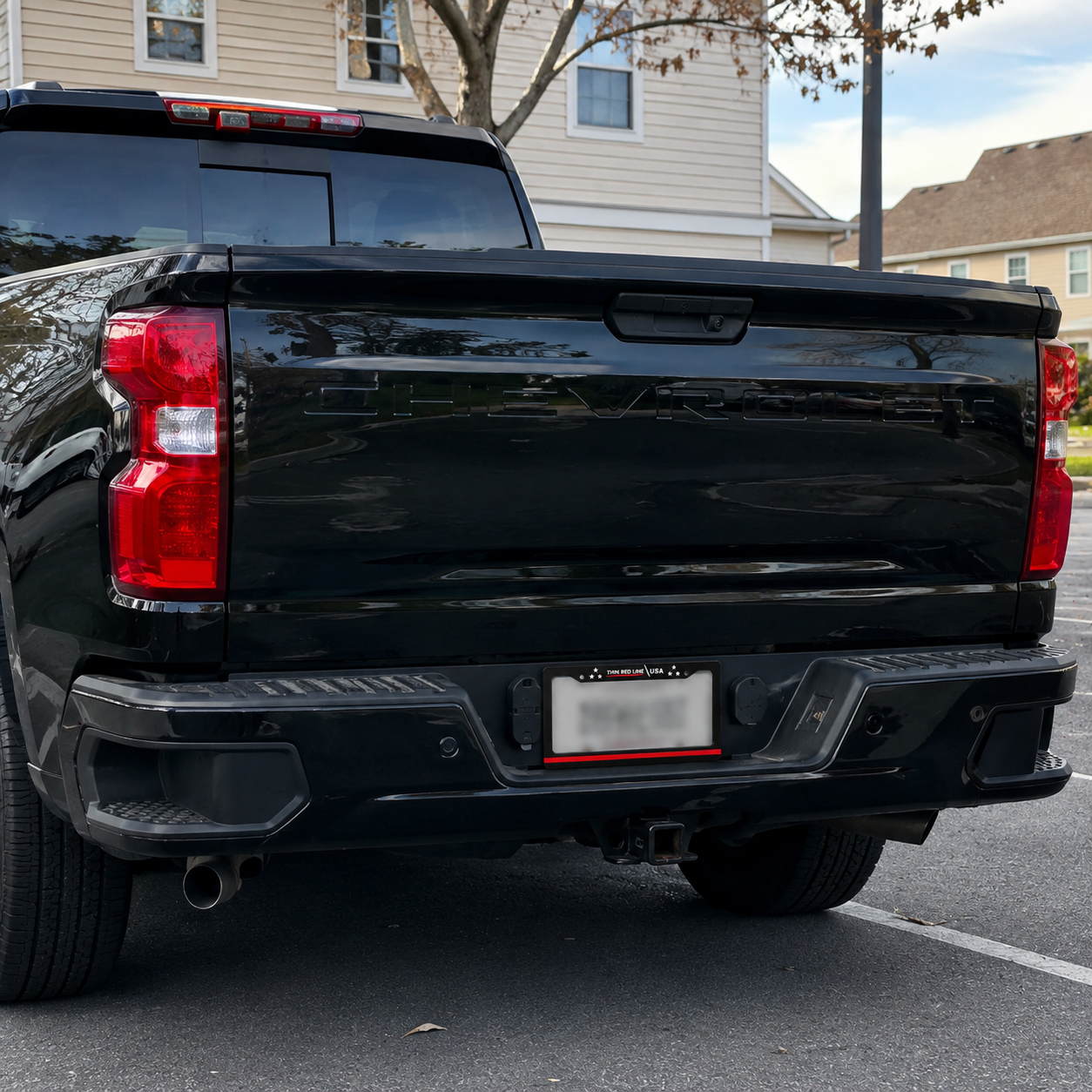 License Plate Frame - Thin Red Line