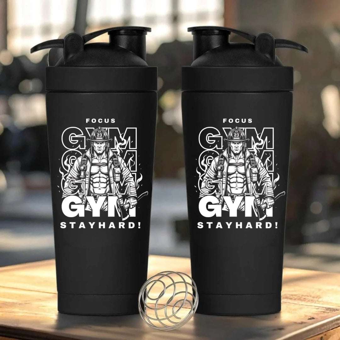 Focus Gym Stay Hard Water Bottle - Firerescuetm LLC