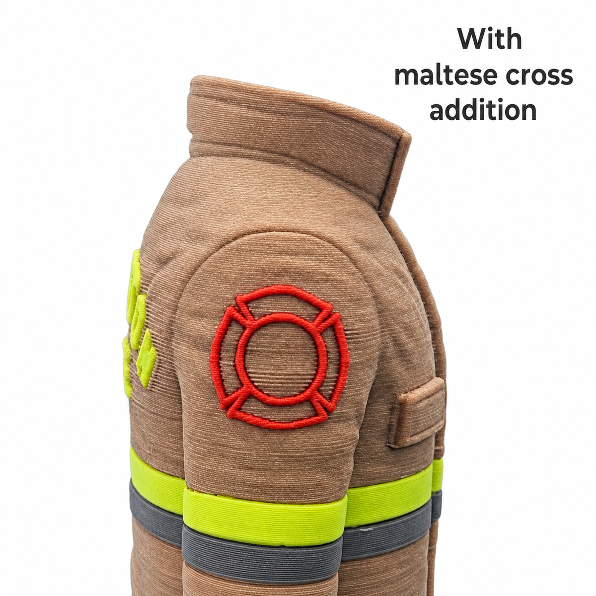 Personalized 3D Firefighter Bunker Coat Ornament – Custom 3D Printed Turnout Gear with Name & Department