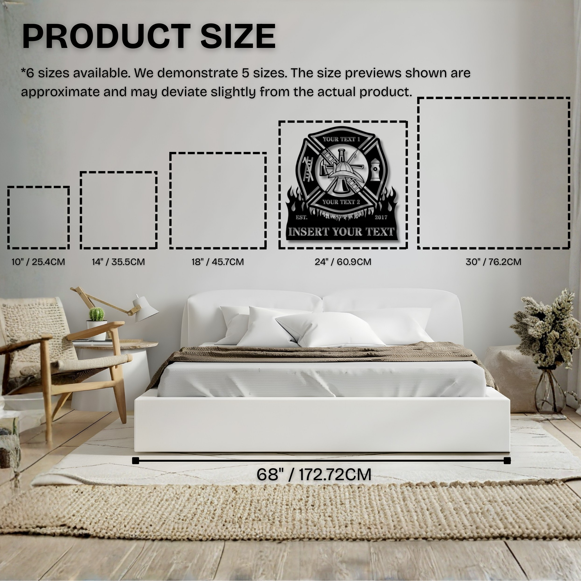 Personalized Firefighter Metal Sign - Custom Maltese Cross Fire Dept Decor