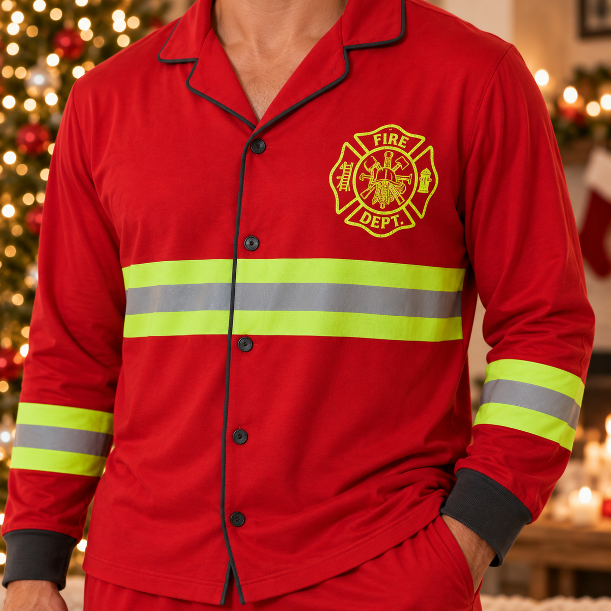 Firefighter Pajama Set for Adults | Christmas Matching Family Pajamas