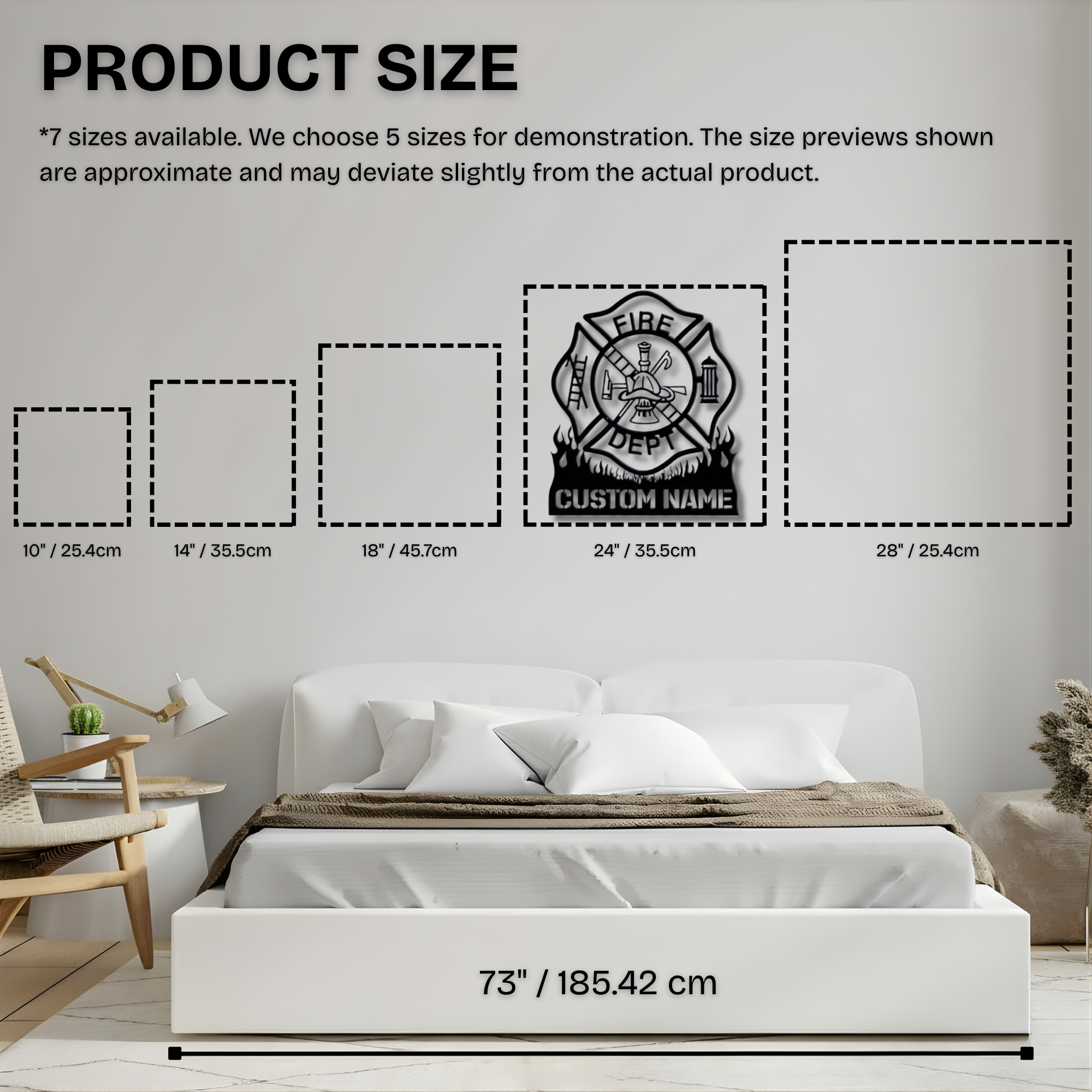 Feuerwehr-Malteserkreuz-Metallschild mit individuellem Namen – Personalisierte Wanddekoration für die Feuerwehr