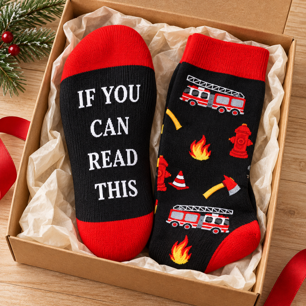 Funny Firefighter Crew Socks | This Fireman Is Off Duty