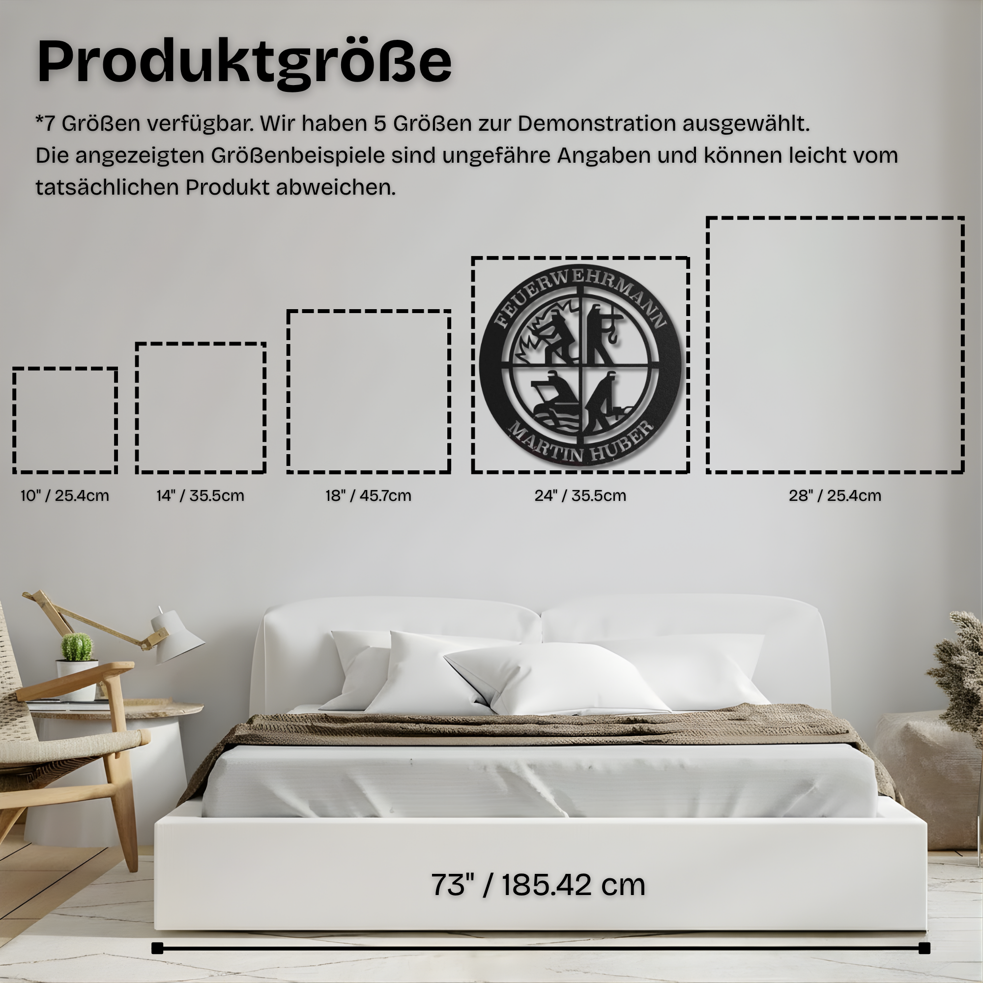 Feuerwehrmann Metallschild Wanddeko