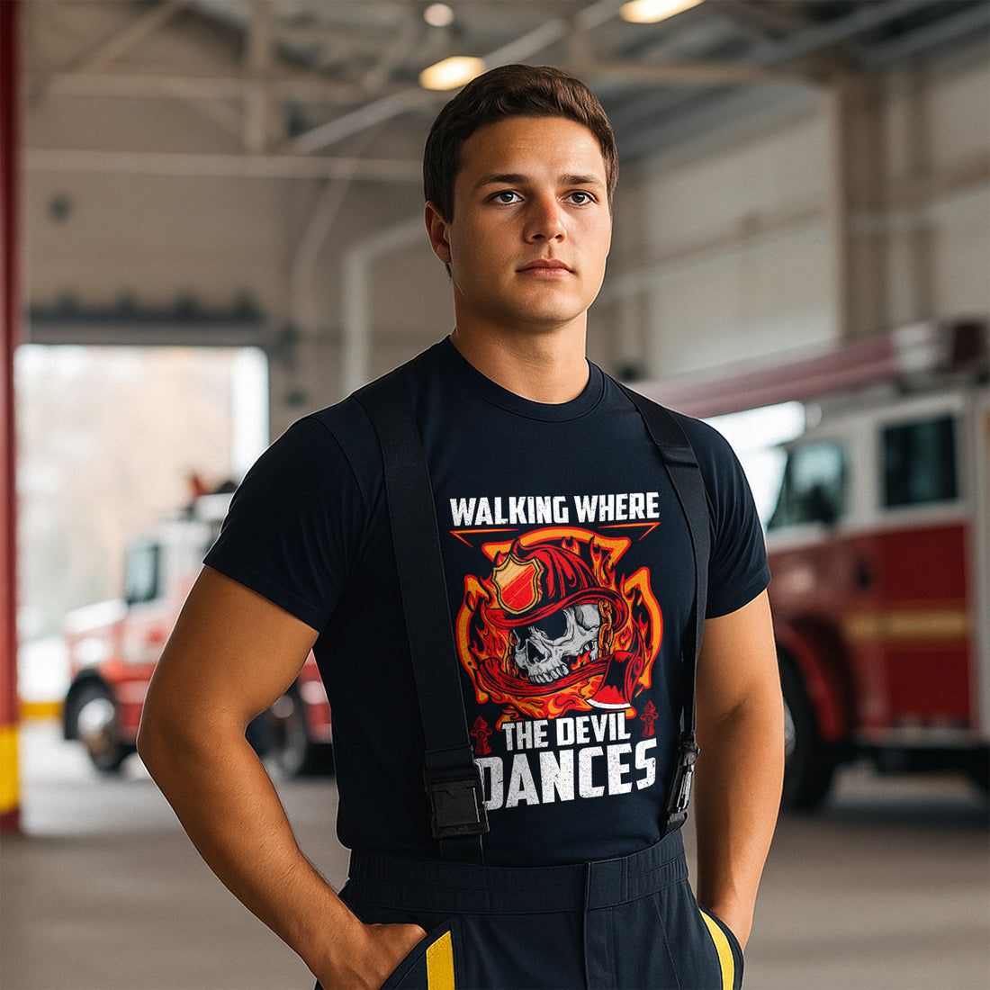 Walking Where Firefighter Tee
