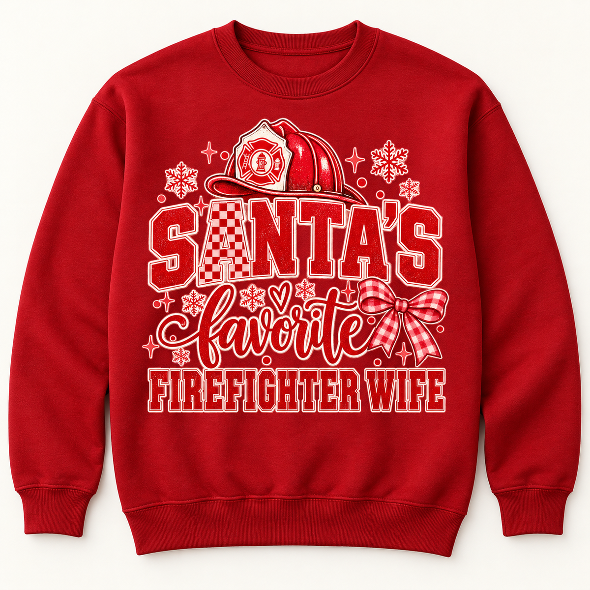 Santa’s Favorite Firefighter Wife Christmas Sweatshirt