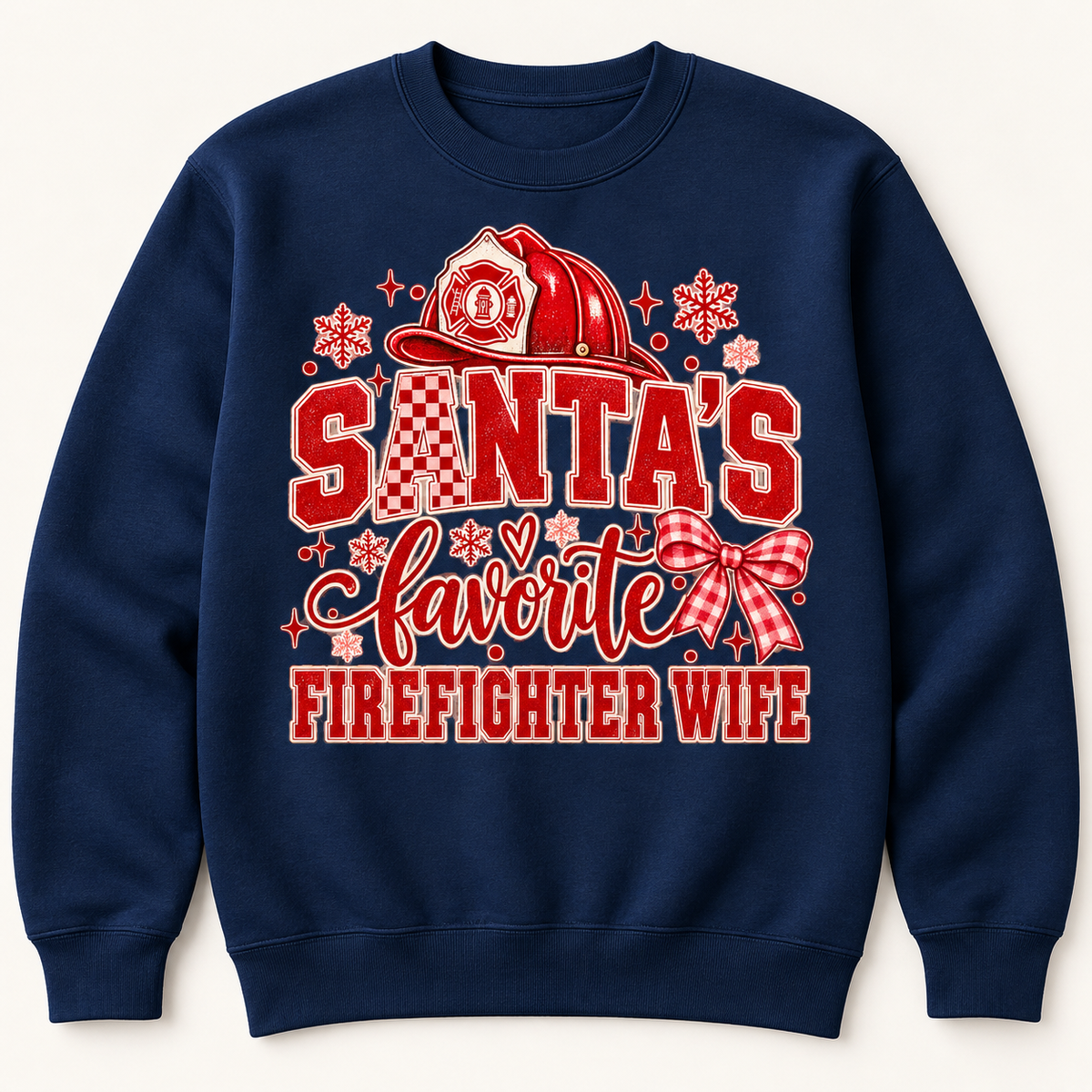 Santa’s Favorite Firefighter Wife Christmas Sweatshirt
