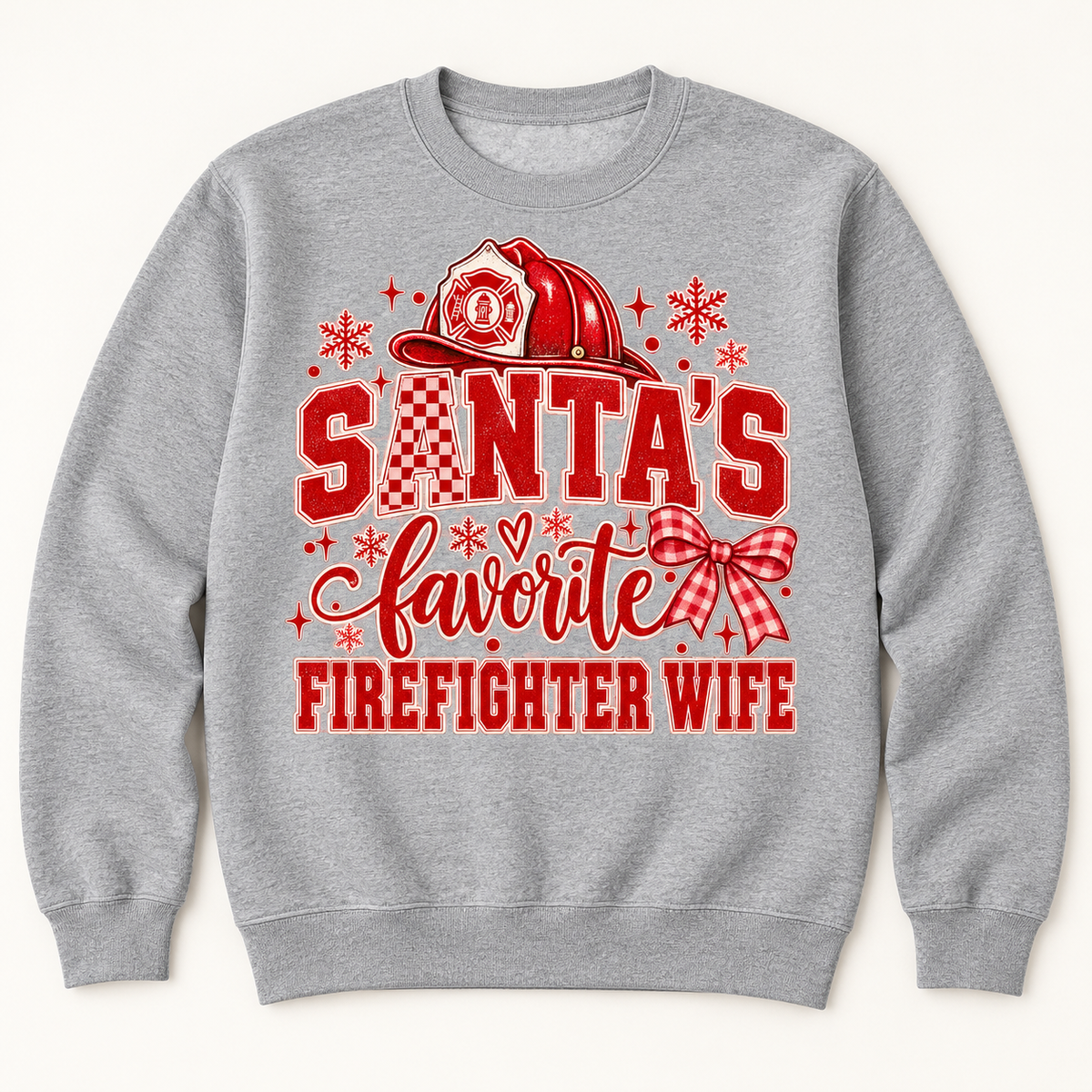 Santa’s Favorite Firefighter Wife Christmas Sweatshirt