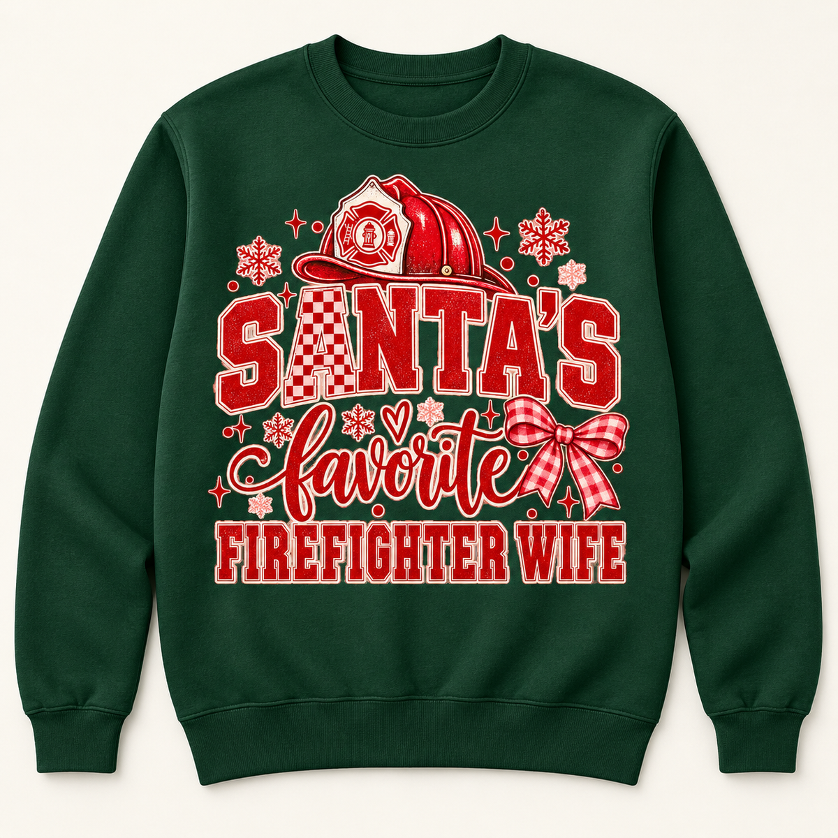 Santa’s Favorite Firefighter Wife Christmas Sweatshirt