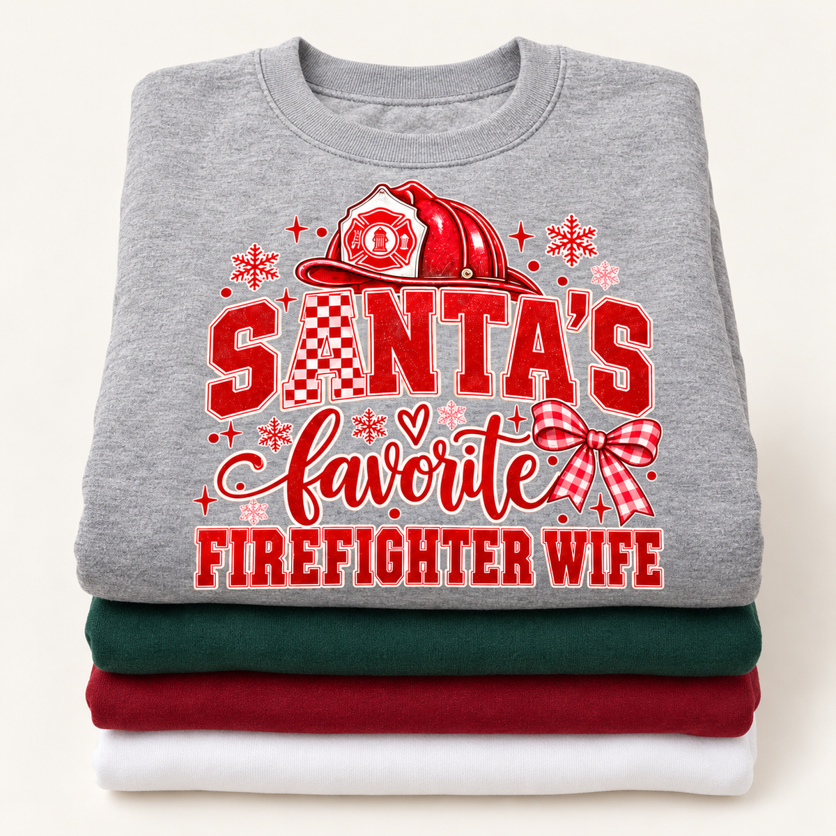 Santa’s Favorite Firefighter Wife Christmas Sweatshirt